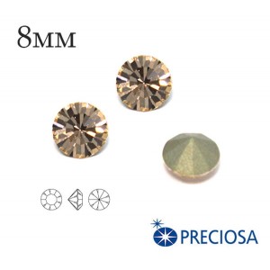 Шатоны без оправы PRECIOSA MAXIMA ss39 (8мм) Gold Quartz 1 штука, Чехия
