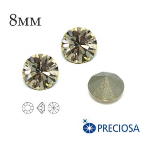 Шатоны без оправы PRECIOSA MAXIMA ss39 (8мм) Light Gold Quartz 1 штука, Чехия