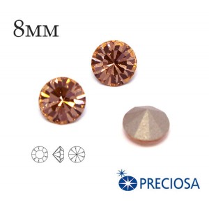 Шатоны без оправы PRECIOSA MAXIMA ss39 (8мм) Light Peach 1 штука, Чехия