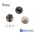 Шатоны без оправы PRECIOSA MAXIMA ss39 (8мм) Black Diamond 1 штука, Чехия