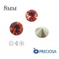 Шатоны без оправы PRECIOSA MAXIMA ss39 (8мм) Padparadscha 1 штука, Чехия
