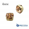 Шатоны в оправе PRECIOSA MAXIMA ss-16 (4 мм), цвет Light Peach/gold, 12 штук/упаковка, Чехия