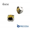 Шатоны PRECIOSA пришивные хрустальные, размер ss-16 (4 мм), цвет Crystal Monte Carlo/silver, 12(!) штук/упаковка, Чехия
