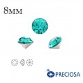 Шатоны без оправы PRECIOSA MAXIMA ss39 (8мм) Blue Zircon 1 штука, Чехия