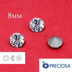 Шатоны без оправы PRECIOSA MAXIMA ss39 (8мм) Crystal 1 штука, Чехия