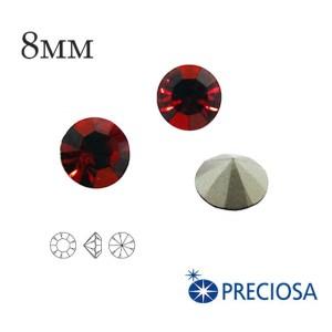 Шатоны без оправы PRECIOSA MAXIMA ss39 (8мм) Red Velvet 1 штука, Чехия
