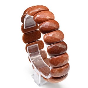 Браслет граненый 25*13мм из авантюрина (иск.)