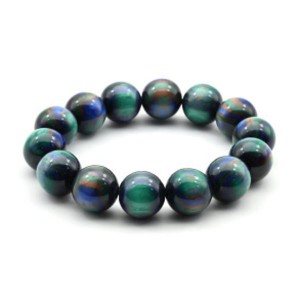 Браслет из полимера шарик 16мм цвет изумрудный (иск.)