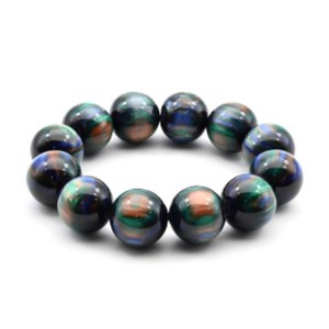 Браслет из полимера шарик 20мм цвет изумрудный (иск.)