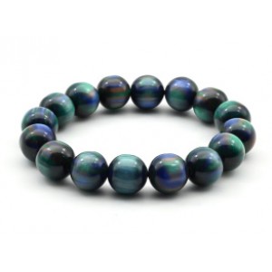 Браслет шарик 12мм из полимера цвет изумрудный (иск.)