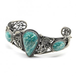 Браслет амазонит, 21 см.