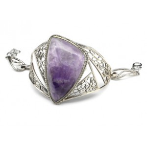 Браслет из аметиста "Грация", 18,5 см.