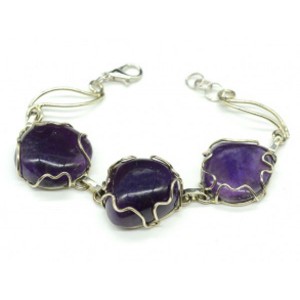 Браслет из аметиста, 18см. Браслет из аметиста, 18см.