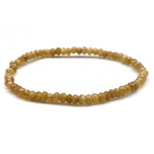 Браслет из кальцита рондель гр.4,5*3мм цвет кофе, 17см