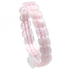 Браслет русалка 15*11мм из розового кварца