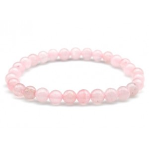 Браслет из розового кварца шарик 6мм (нат.)