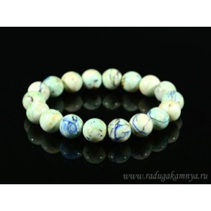 Браслет из Азурмалахита шарик 10мм, 42,5г
