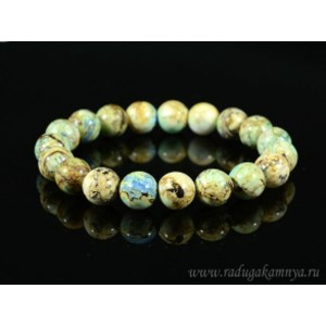 Браслет из Азурмалахита шарик 11мм, 46г