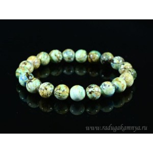 Браслет из Азурмалахита шарик 9мм, 34г