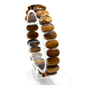 Браслет граненый 14*7мм из тигрового глаза