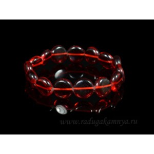 Браслет из янтаря круг 12-13мм вишня (иск.)