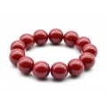 Браслет из полимера шарик 18мм цвет красный (иск.)