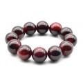 Браслет из полимера шарик 20мм цвет бордовый (иск.)