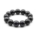 Браслет из полимера шарик 18мм цвет черный (иск.)