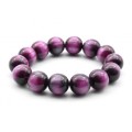 Браслет из полимера шарик 16мм цвет лиловый (иск.)