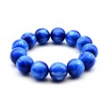 Браслет из полимера шарик 18мм цвет голубой (иск.)