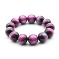 Браслет из полимера шарик 18мм цвет лиловый (иск.)
