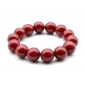 Браслет из полимера шарик 16мм цвет красный (иск.)