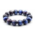 Браслет из полимера шарик 16мм цвет синий (иск.)