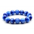 Браслет из полимера шарик 16мм цвет голубой (иск.)