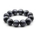 Браслет из полимера шарик 20мм цвет графит (иск.)