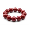Браслет из полимера шарик 20мм цвет красный (иск.)