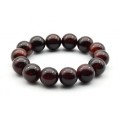 Браслет из полимера шарик 16мм цвет бордовый (иск.)
