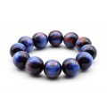 Браслет из полимера шарик 20мм цвет синий (иск.)