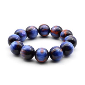 Браслет из полимера шарик 20мм цвет синий (иск.)