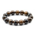 Браслет шарик 13,5мм из полимера цвет кофейный (иск.)