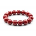 Браслет шарик 13,5мм из полимера цвет красный (иск.) Браслет шарик 13,5мм из полимера цвет красный (иск.)