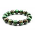 Браслет шарик 13,5мм из полимера цвет зеленый (иск.)
