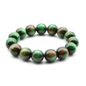 Браслет шарик 13,5мм из полимера цвет зеленый (иск.)