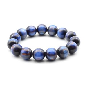 Браслет шарик 13,5мм из полимера цвет синий (иск.)