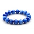 Браслет шарик 12мм из полимера цвет голубой (иск.)