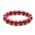 Браслет шарик 12мм из полимера цвет красный (иск.) Браслет шарик 12мм из полимера цвет красный (иск.)