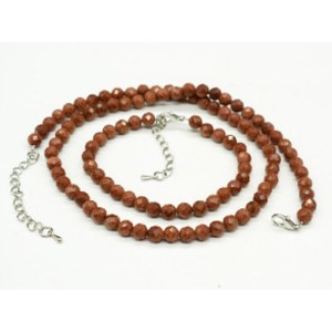 Бусы и браслет из авантюрина шарик гр.6мм, 46см, 18см (иск.)