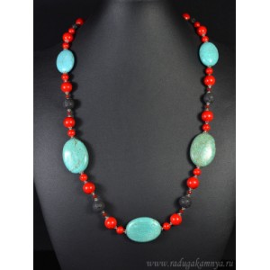Бусы из самоцветов, 60см