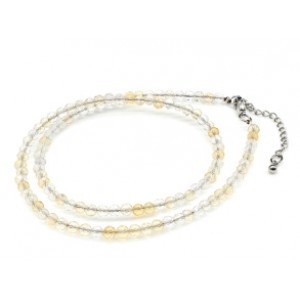 Чокер из цитрина шарик гр.4мм, 40см