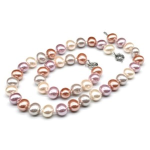 Комплект: бусы, браслет из майорки овал 15*13мм цвет белый, розовый, рыжий, 46; 20см (иск.) Комплект: бусы, браслет из майорки овал 15*13мм цвет белый, розовый, рыжий, 46; 20см (иск.)